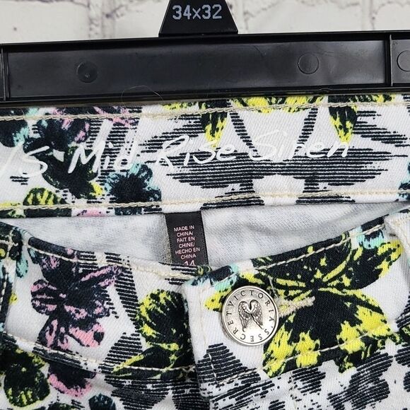 Victoria's Secret VS Mid-Rise Vintage Siren Floral Skinny Jeans Stretch Denim 14 - Picture 6 of 12